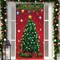 Christmas Front Door Cover Xmas Tree Door Cover Banner Merry Christmas Door,70.9 x 35.4 Inch(Multicolor)